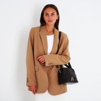 Сумка кросс-боди на молнии, цвет тёмно-коричневый