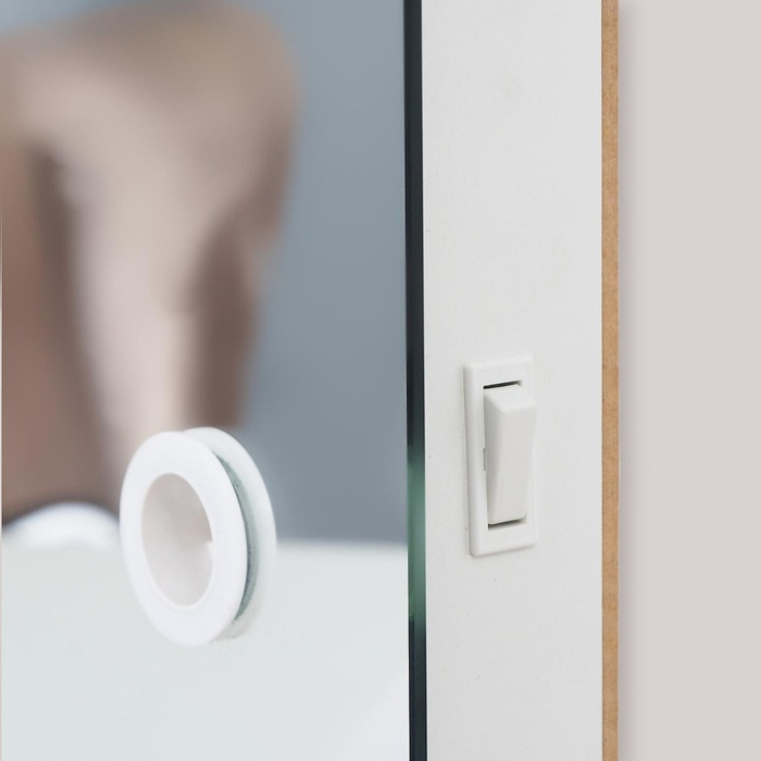 Зеркало, гримёрное, настенное, 13 лампочек, 90х70 см