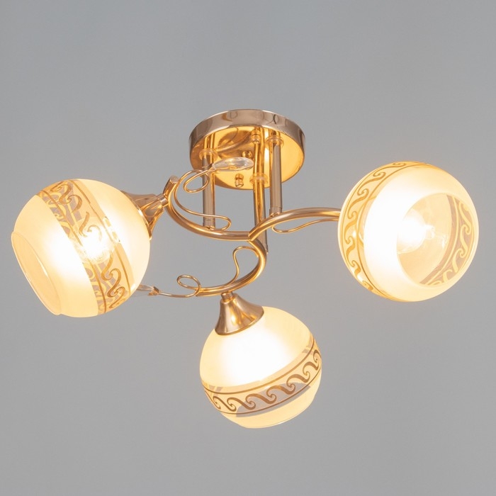 Люстра потолочная Мэй 3хE27 40Вт Золото Люстра потолочная Мэй 3хE27 40Вт Золото