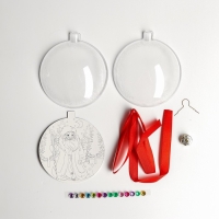 Ёлочный шар с раскраской &laquo;Новый год! Дед Мороз&raquo;, новогодний набор для творчества