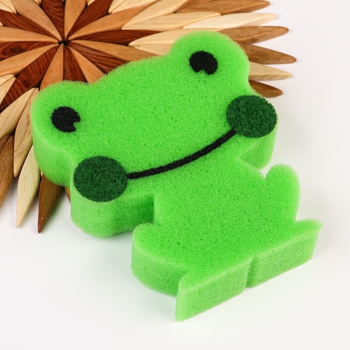 Детская губка для купания &laquo;Лягушка&raquo;, поролон