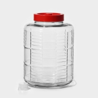 Банка стеклянная, с отверстием для гидрозатвора GL-70, 18 л