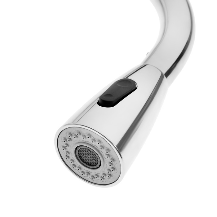 Смеситель для кухни ZEIN Z1300, однорычажный, выдвижной излив, латунь, цвет хром