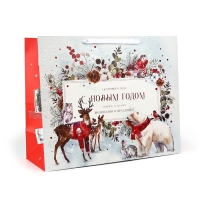Пакет подарочный новогодний ламинированный &laquo;Снежняя поляна&raquo;, XL 49 х 40 х 19 см, Новый год