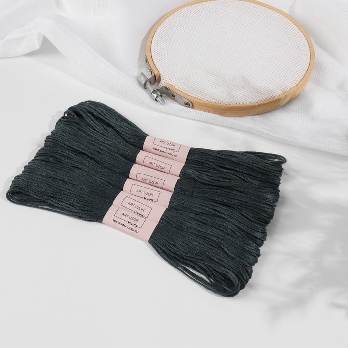 Набор ниток мулине №3799, 8 &plusmn; 1 м, 6 шт, цвет оловянно-серый