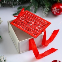 Коробка деревянная, 16&times;13&times;8.7 см "Новогодняя. Норвежская", подарочная упаковка