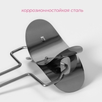 Ролик для вырезания кругов из теста Доляна, d=10,5, цвет серебристый Ролик для вырезания кругов из теста Доляна, d=10,5, цвет серебристый