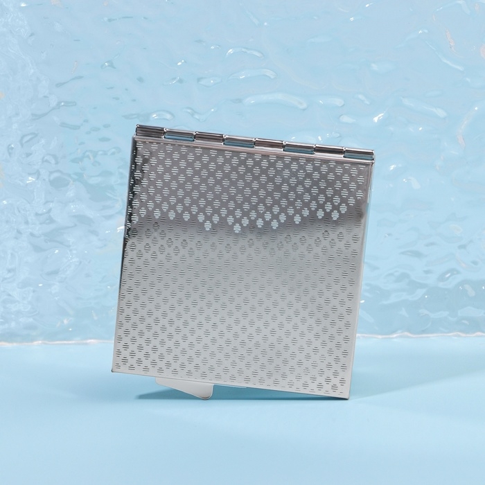 Зеркало складное, 6 &times; 6 см, цвет серебристый