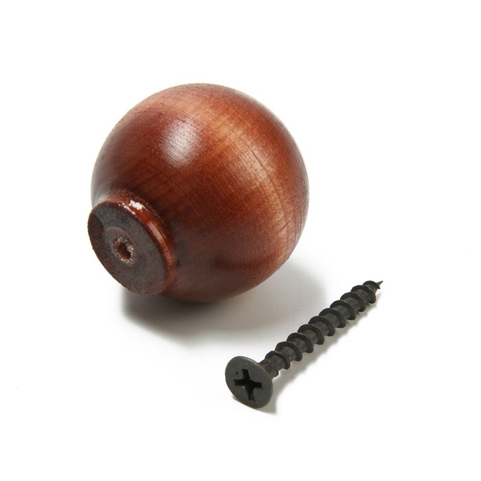 Ручка-кнопка Алапаевск, &laquo;Шар&raquo;, цвет под дерево