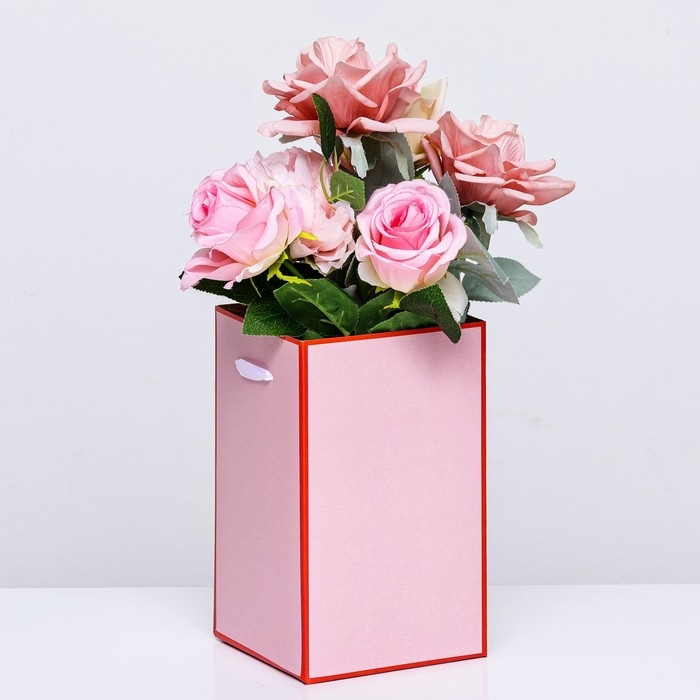 Коробка складная, красная, 14 х 23 см