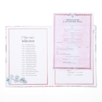 Папка для свидетельства о заключении брака «Акварель», А4 Папка для свидетельства о заключении брака «Акварель», А4
