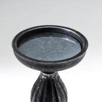 Подсвечник дерево на 1 свечу "Фердинанд" чёрный с серебристой патиной 17х10,5х10,5 см Подсвечник дерево на 1 свечу "Фердинанд" чёрный с серебристой патиной 17х10,5х10,5 см