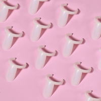 Палитра для лаков на баночку &laquo;Ноготки&raquo;, d - 2 см, 50 шт, форма мягкий квадрат, цвет слоновая кость