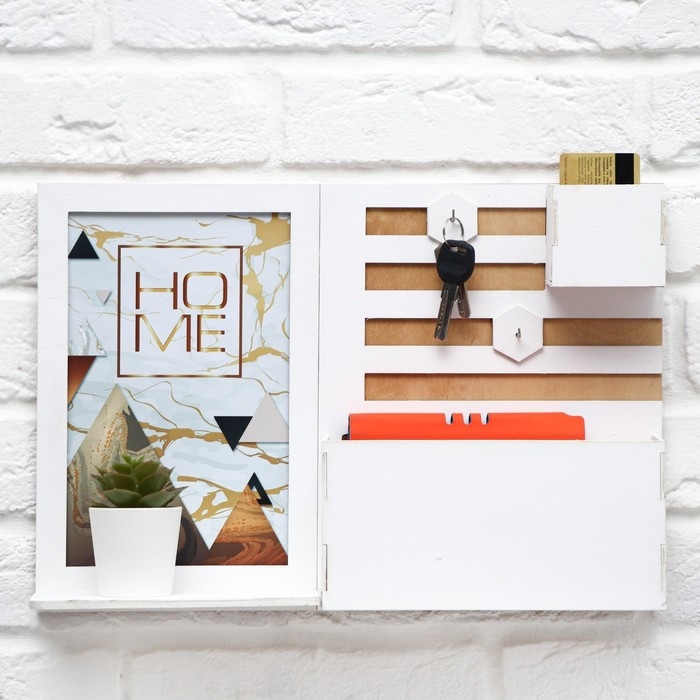 Ключница настенная &laquo;Home&raquo;, горы, 42 &times; 28.7 &times; 8 см.