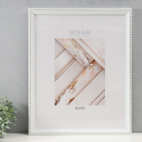 Фоторамка пластик "МИРАМ" 40х50 см, 642968-16, белый (пластиковый экран)