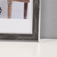 Фоторамка пластик 30х40 см "Абстракция из линий на чёрном" золото 1,5х33,6х43,6 см