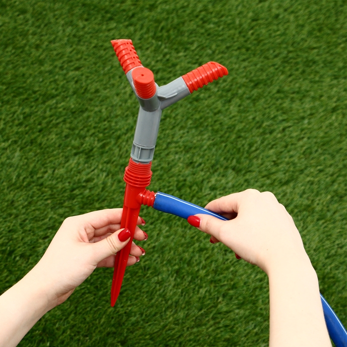 Распылитель 3&minus;лепестковый, штуцер под шланги 1/2" (12 мм) &minus; 5/8" (16 мм) &minus; 3/4" (19 мм), пика, пластик, Greengo