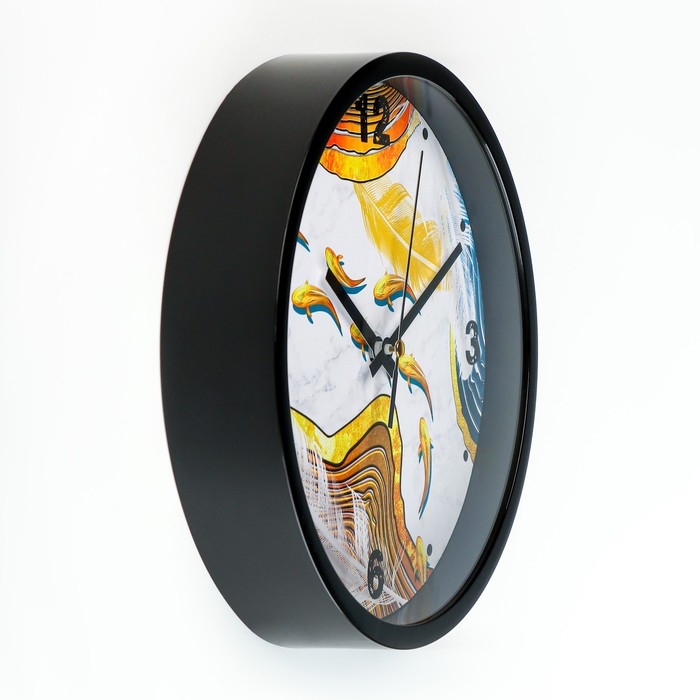 Часы настенные "Рыбки", d-20 см, плавный ход