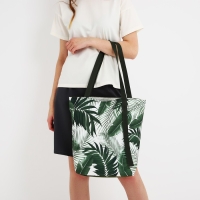 Сумка женская пляжная "Тропики", 39х32 см, оливковая Сумка женская пляжная "Тропики", 39х32 см, оливковая