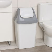 Контейнер для мусора &laquo;Свинг&raquo;, 50 л, цвет мраморный