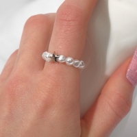 Кольцо &laquo;Звезда&raquo;, цвет бело-серебристый, безразмерное