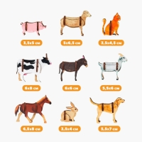 Фигурки животных деревянные &laquo;Ферма. Домашние животные&raquo;