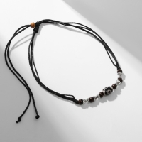 Кулон на шнурке &laquo;Унисекс&raquo; бусина дзи, длина регулируется, 35 см