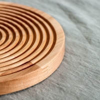 Доска разделочная для подачи и сервировки Adelica &laquo;Олимп&raquo;, d=20&times;1,8 см, берёза