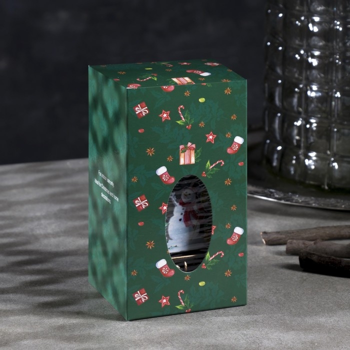 Светодиодная фигура &laquo;Снеговик в лесу&raquo; 7.5 &times; 13.5 &times; 7.5 см, пластик, батарейки АААх3 (не в комплекте), свечение тёплое белое