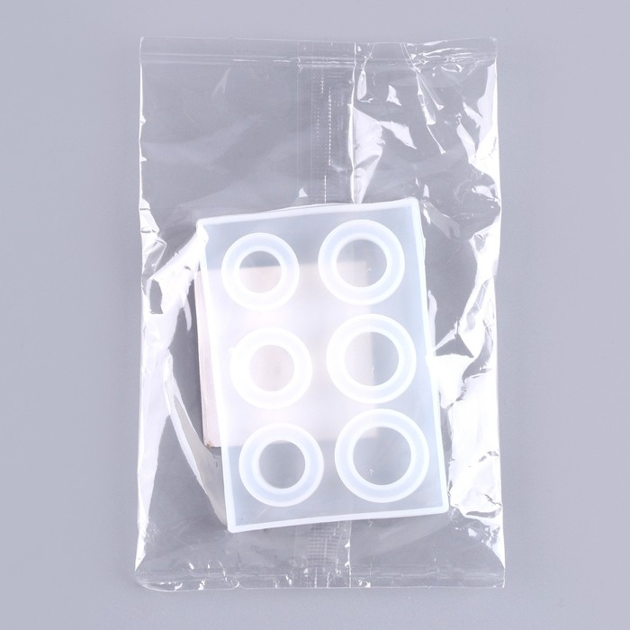 Форма силиконовая универсальная &laquo;Кольцо&raquo; 6 форм, размер 1 шт. &mdash; 2 см; 1,8 см