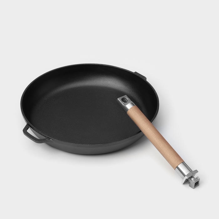 Сковорода чугунная Wild Kitchen, d=28 см, лопатка и губка в комплекте Сковорода чугунная Wild Kitchen, d=28 см, лопатка и губка в комплекте