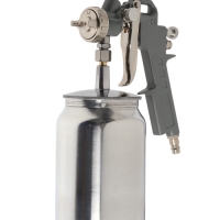 Краскораспылитель пневматический ТУНДРА, до 4 бар, сопло 1.5 мм, нижний бачок 1 л