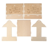 Kopмушка для птиц &laquo;Домик с птичкой&raquo;, 24 &times; 19,5 &times; 17 см, Greengo