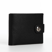 Портмоне мужское на магните, отдел для купюр, карт, монет, цвет чёрный Портмоне мужское на магните, отдел для купюр, карт, монет, цвет чёрный