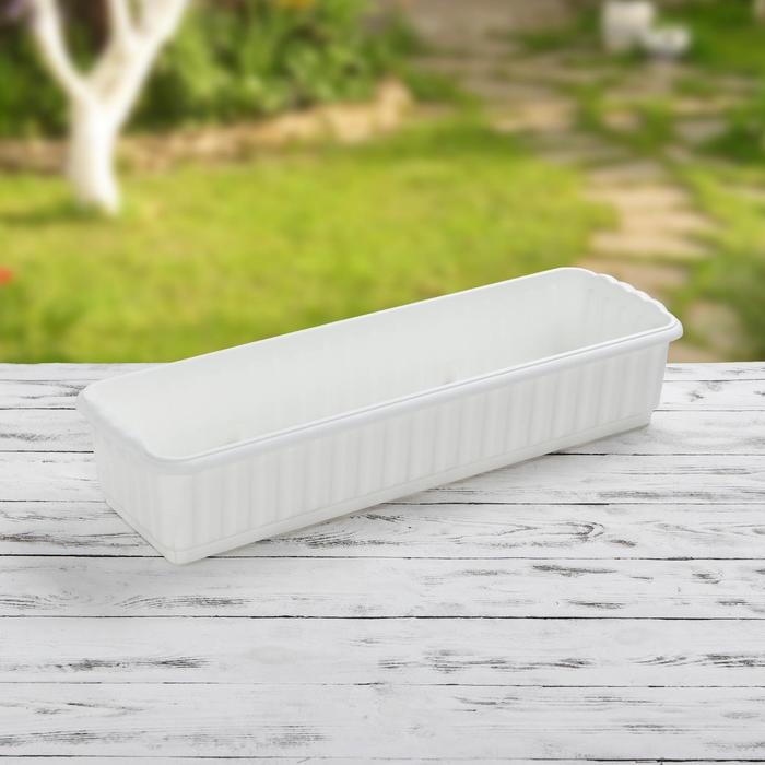 Ящик для цветов без дренажной решеткой, 12 л, МИКС