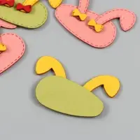 Декор для творчества иск. замша "Ушки, глазки" МИКС 6х3,7 см