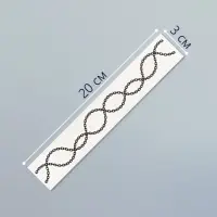 Переводная тату на тело чёрная &laquo;Браслет. Цепь&raquo;, 20&times;3 см