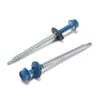 Саморезы кровельные 4,8х70 мм, RAL5005 цвет синий, 100 шт. Саморезы кровельные 4,8х70 мм, RAL5005 цвет синий, 100 шт.