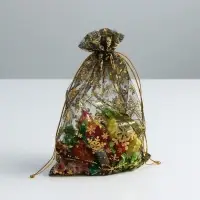 Мешочек подарочный органза &laquo;С Новым годом!&raquo;, 10 х 12 см +/- 1.5 см