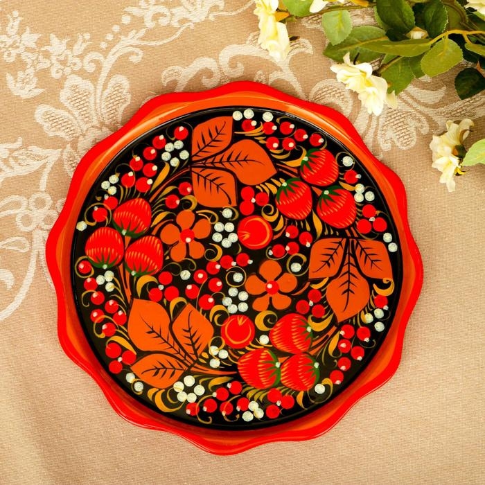 Тарелка &laquo;Фруктовая&raquo;,  D=23 см,  хохлома, микс