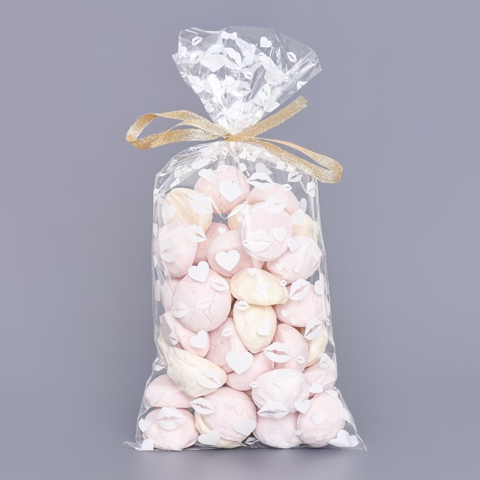 Пакет фасовочный БОПП, "Поцелуи" 15*30 см набор 50 шт