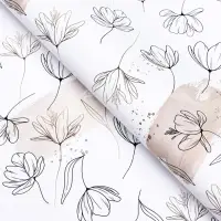 Бумага упаковочная, глянцевая &laquo; Цветочный нюд&raquo;, 40&times;60 см