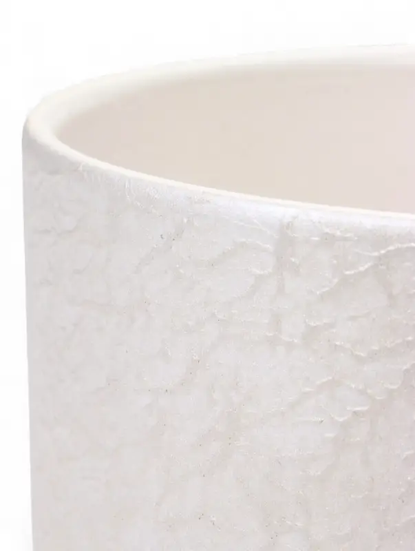 Горшок цветочный с поддоном 3 л, d18/h15,5 см белый керамика, "Перл" (М)