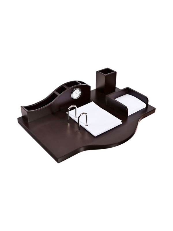 Набор настольный 5в1 с часами, 34*24*18 см Набор настольный 5в1 с часами, 34*24*18 см