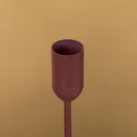 Подсвечник на 1 свечу текстурный "Баклажановый" 8х8х20 см