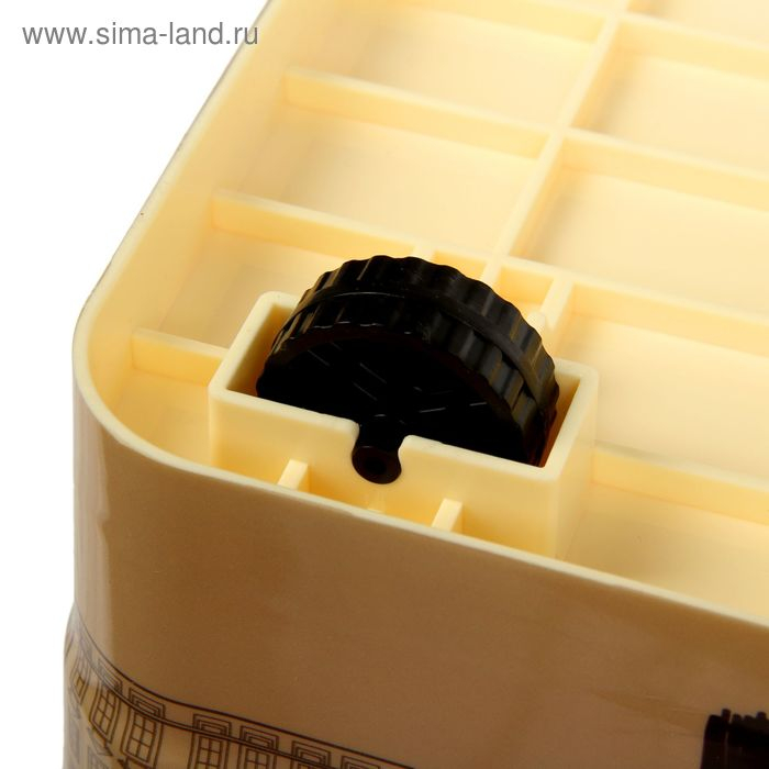 Контейнер для хранения с крышкой &laquo;Уличное кафе&raquo;, 35 л, 50&times;31&times;28 см, на колёсиках, слоновая кость