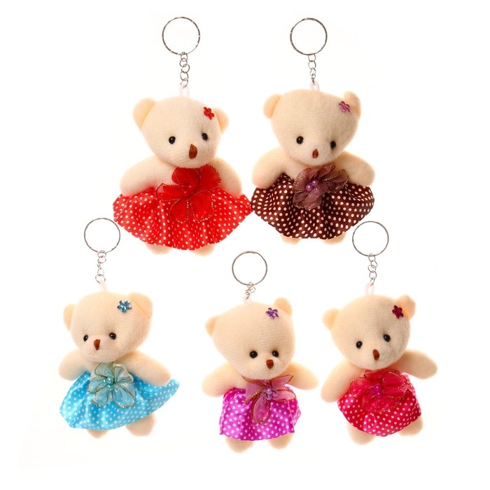 Подвеска &laquo;Мишка в юбочке с цветком&raquo;, цвета МИКС