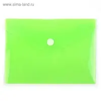 Папка-конверт на кнопке, А6, 180 мкм, Calligrata рифлёная, флуоресцентная, МИКС