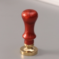 Печать для сургуча с пластиковой ручкой "Венок с буквой L" 2,5х2,5х6,3 см