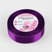 Лента атласная «Серебряные нити», 25 мм × 23 ± 1 м, цвет фиолетовый №35 Лента атласная «Серебряные нити», 25 мм × 23 ± 1 м, цвет фиолетовый №35